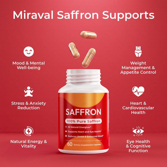 Saffron Vitamin Dietary Supplement Capsules
