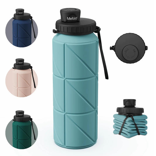 Collapsible Water Bottle - BPA Free Silicone Travel Bottle